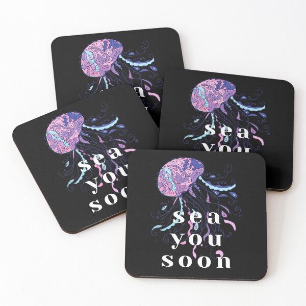 Item preview, Pretty Purple Jellyfish Sea You Soon designed and sold by JanesCreations.
