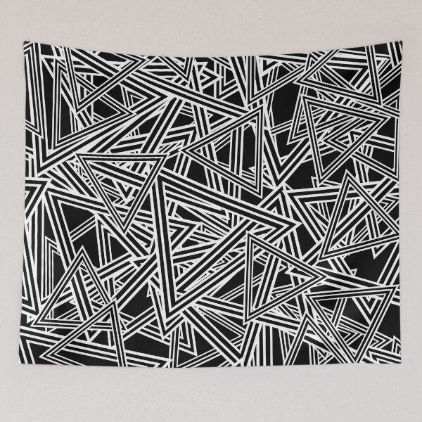 Item preview, Triangles black and white pattern designed and sold by cutecrazytshirt.