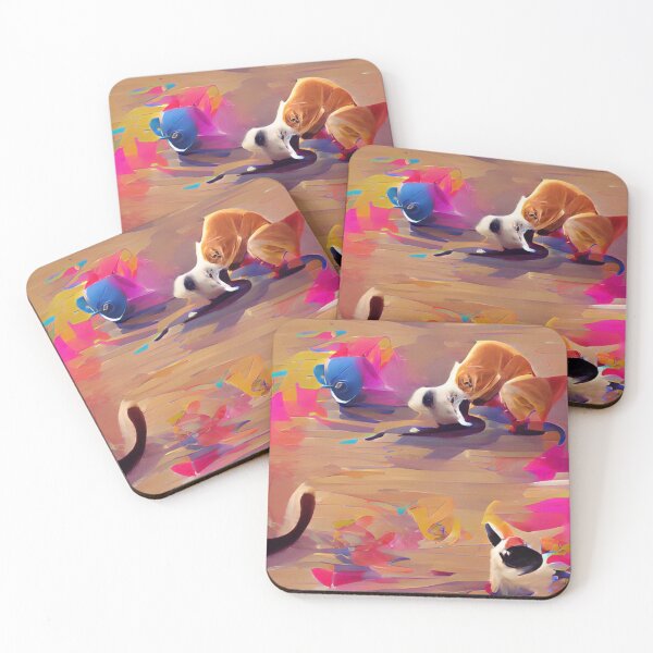 Item preview, Cats_Vibrant_1 designed and sold by BrokeCoffeeSnob.
