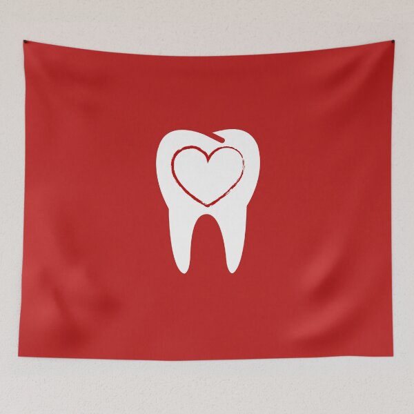 Item preview,  Valentines Dental Squad Dentistry Tooth Valentine Heart Shape Of White And Red Teeth For Medical Dental Lovers As Dentists Hygienist Assistants technicians Nurse designed and sold by NOorYES.