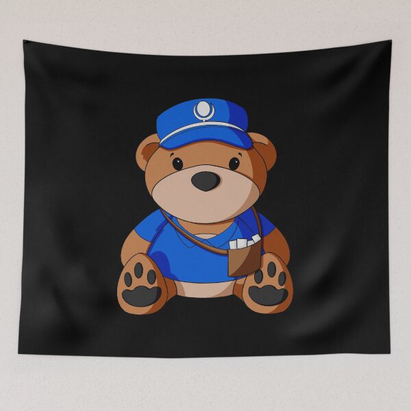 Artikelvorschau, Briefträger-Teddybär entworfen und verkauft von Alisha Ober Designs.