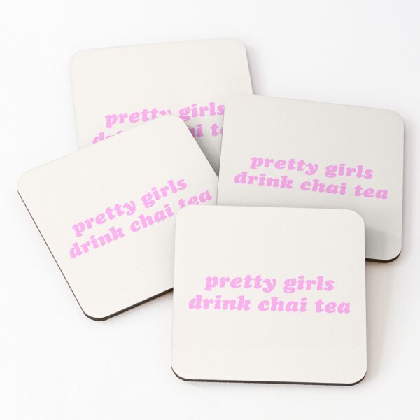 Item preview, Pink and beige pretty girls drink chai tea designed and sold by theaestheticco.