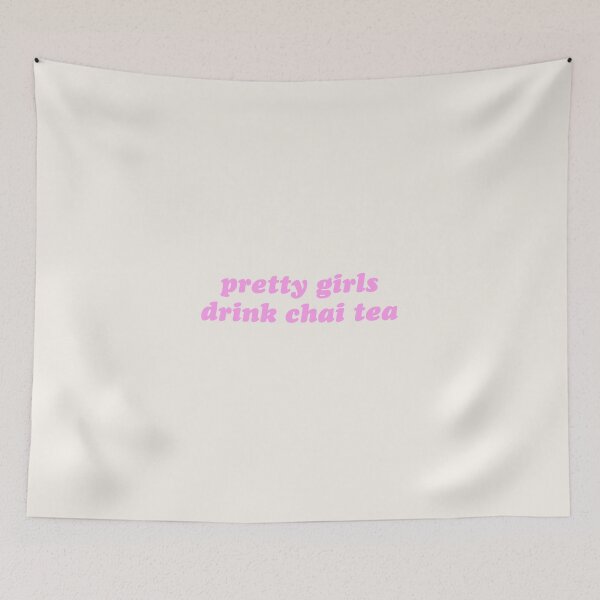 Item preview, Pink and beige pretty girls drink chai tea designed and sold by theaestheticco.