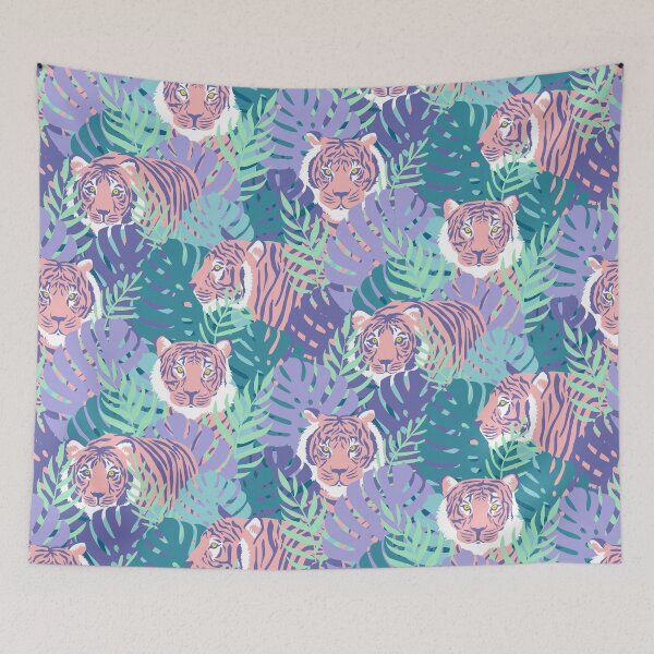 Item preview, Jungle Tiger - Purple designed and sold by latheandquill.