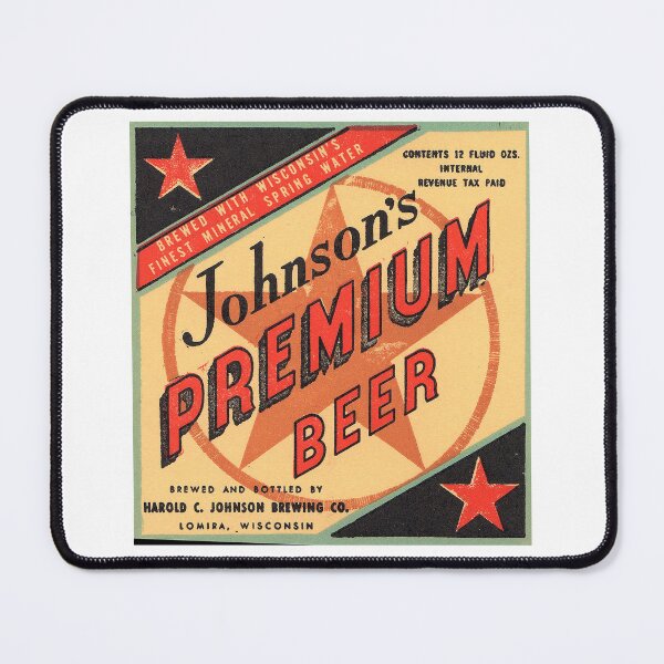 Item preview, Johnson's Premium Beer, distressed designed and sold by uniquenostalgia.