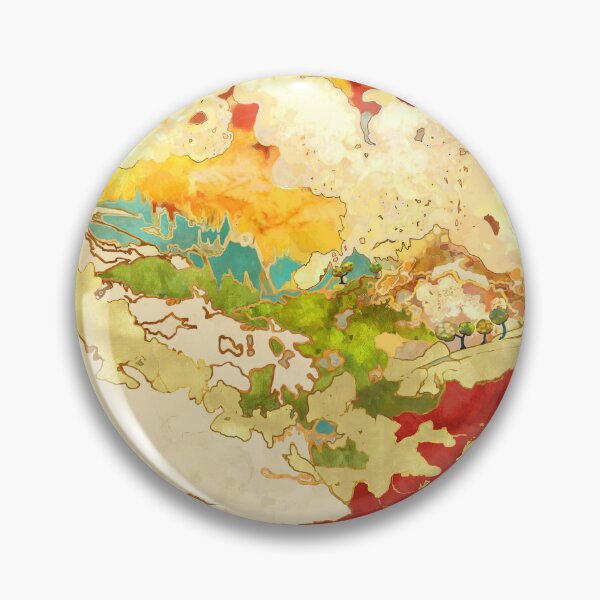 Item preview, Abstract landscape, hills, lake, trees, clouds designed and sold by Svitac.