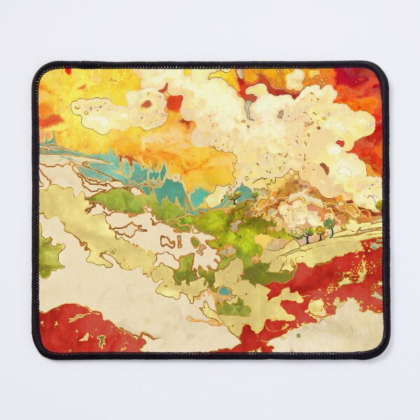 Artikelvorschau, Abstract landscape, hills, lake, trees, clouds entworfen und verkauft von Svitac.