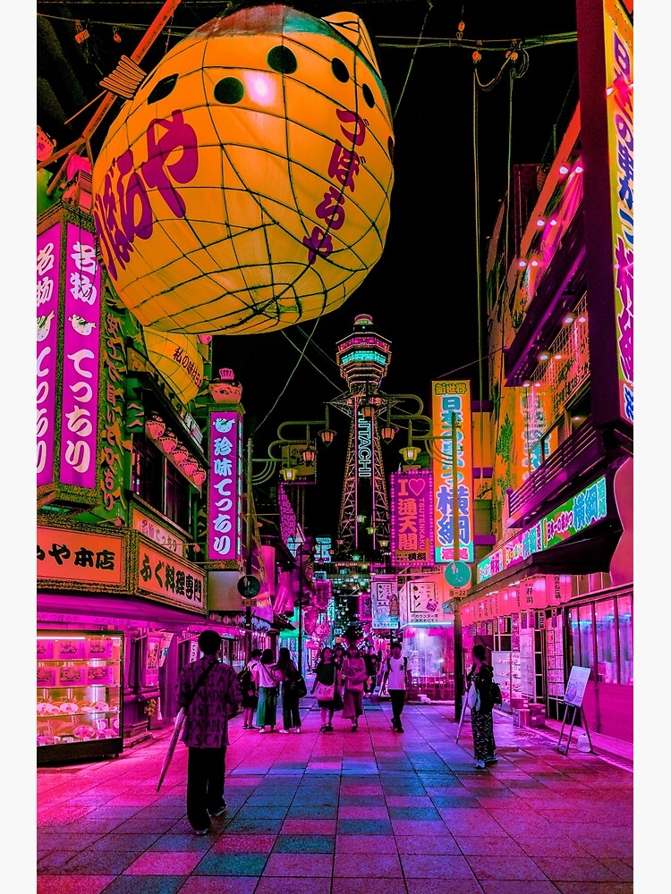 Cyberpunk Photography, store Osaka, Japan, Wall Art Print