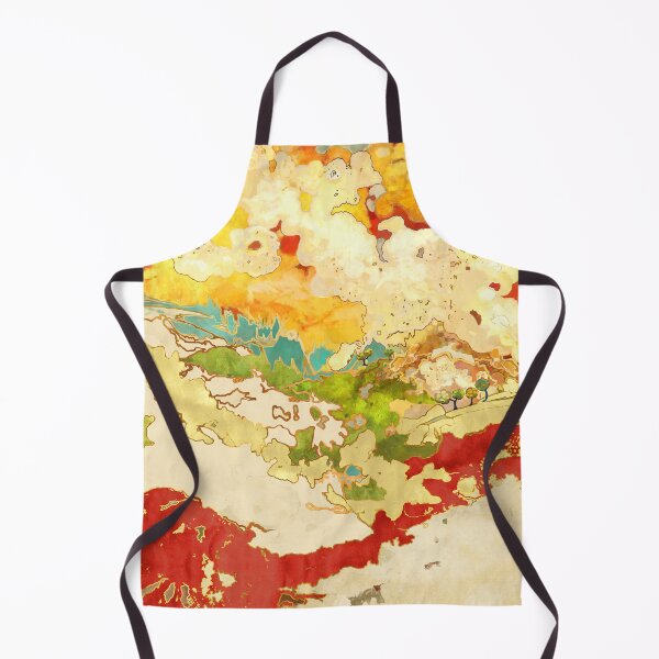 Item preview, Abstract landscape, hills, lake, trees, clouds designed and sold by Svitac.