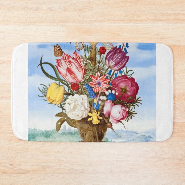 Item preview, Bouquet of Flowers on a Ledge (1619) in high resolution by Ambrosius Bosschaert designed and sold by BestDesign87.