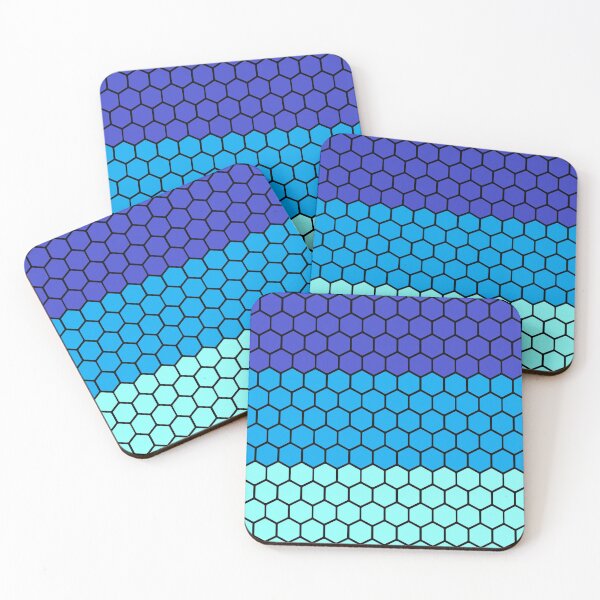 Item preview, Hexagon Pattern Blue Gradient designed and sold by Yellow-Eyes.