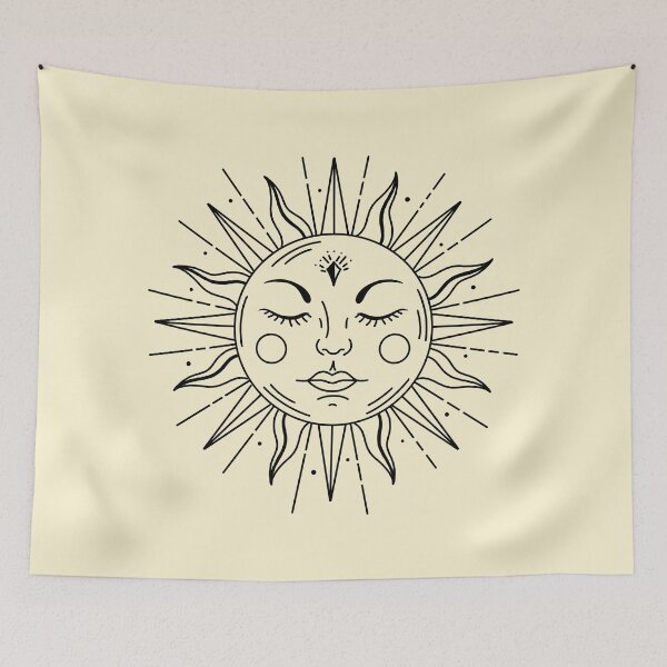 Item preview, Minimalist Boho Sun designed and sold by ethnicdrawing.