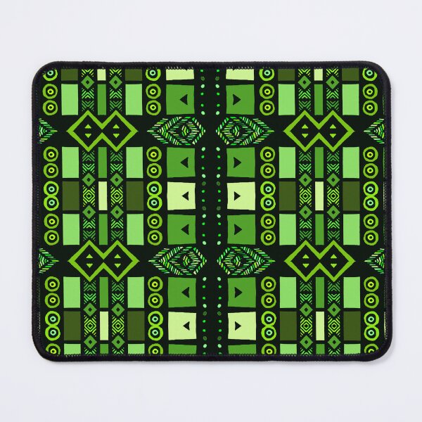 Item preview, Green Modern African Boho Mudcloth Style Check Patterns designed and sold by Tony Cisse.