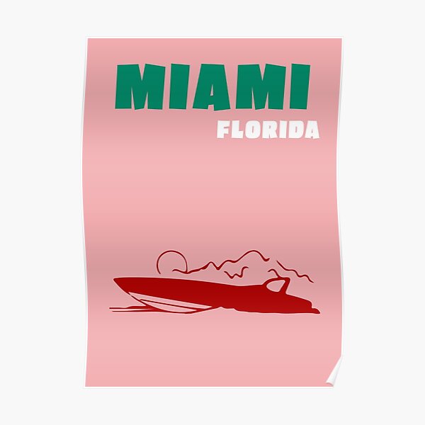 "Miami Florida Coffee Table Book Aesthetic" Poster for Sale by