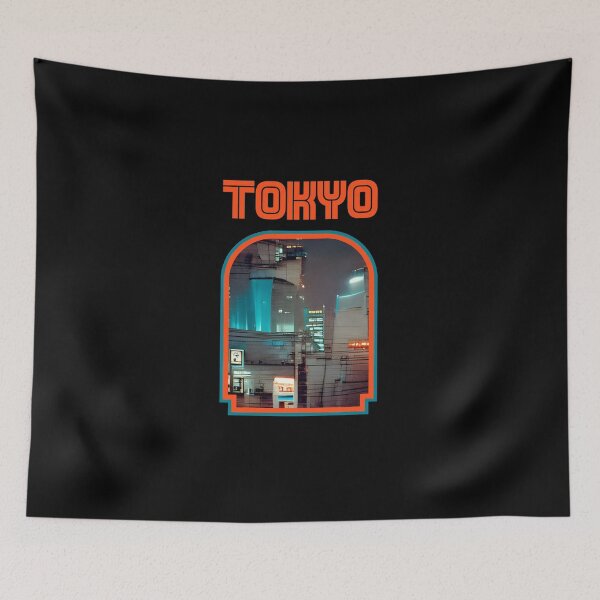 Item preview, Tokyo City Night Abstract Retro Sci-Fi designed and sold by patricklevar.