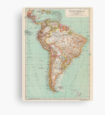South America Antique Maps Canvas Print