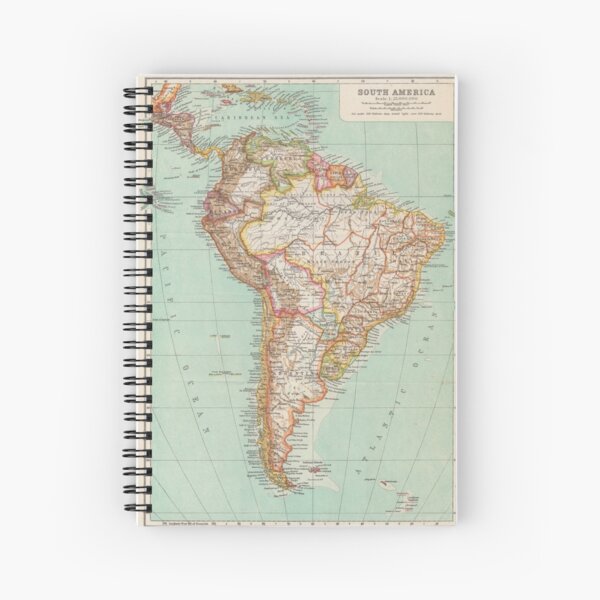 South America Antique Maps Spiral Notebook
