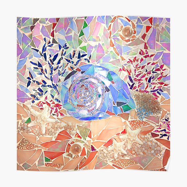 Seashell & Coral Mosaic 2 Poster