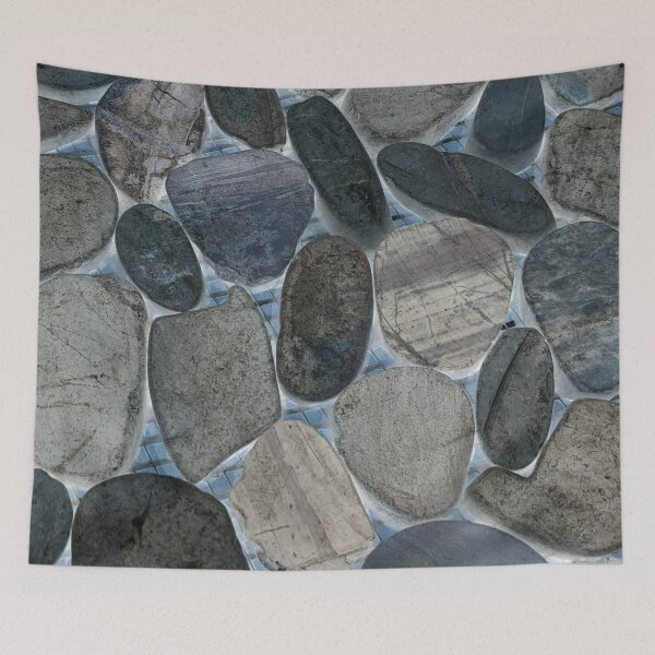 Item preview, Calming Stone Art Blue River Rock Stream Pattern Modern Nature  designed and sold by PrettyLittlePic.