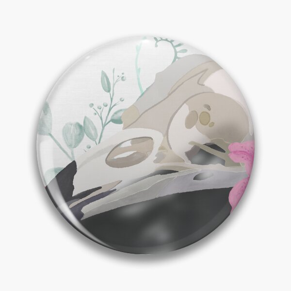 Item preview, Watercolor Crow Skull with Lilies designed and sold by Phosphorescent Dreaming.