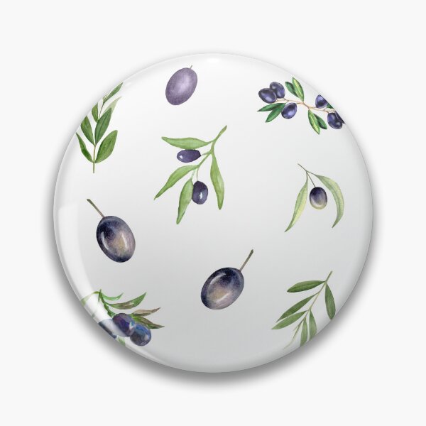 Item preview, Watercolor Black Olives and Olive Branches Botanical designed and sold by silviaol.