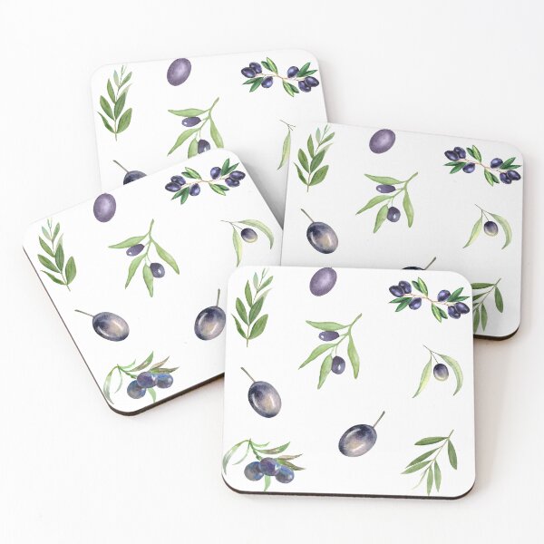 Item preview, Watercolor Black Olives and Olive Branches Botanical designed and sold by silviaol.