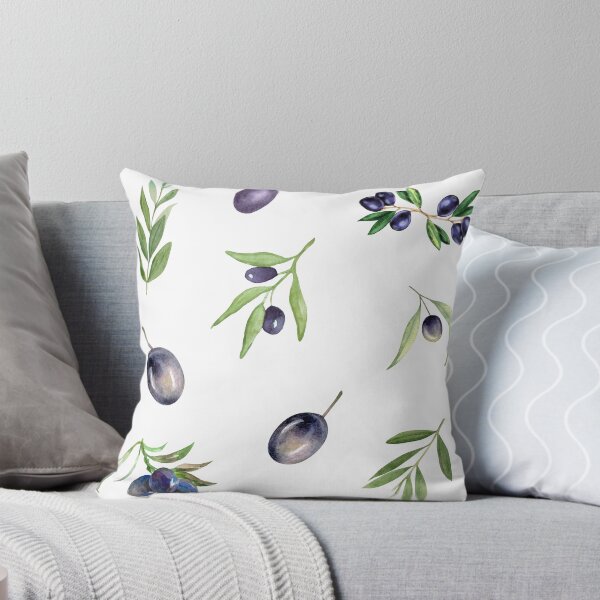 Item preview, Watercolor Black Olives and Olive Branches Botanical designed and sold by silviaol.