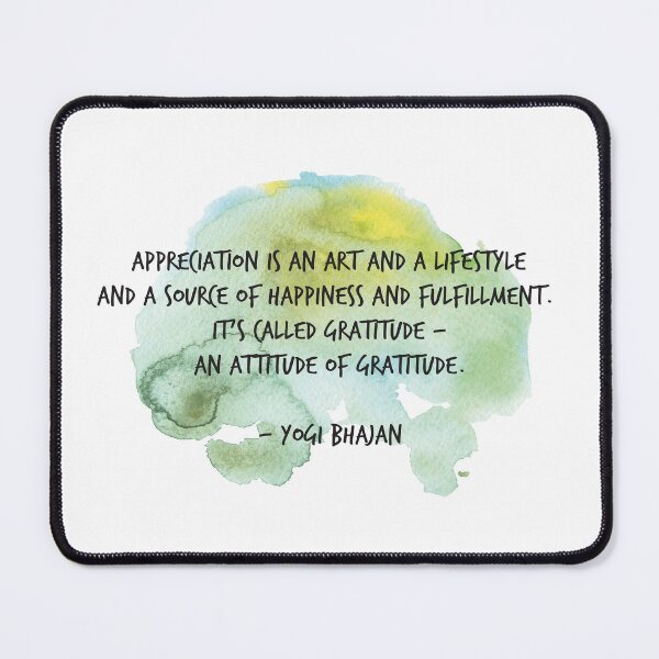 Item preview, Yogi Bhajan Quote about Gratitude designed and sold by TheMurphyGirl.