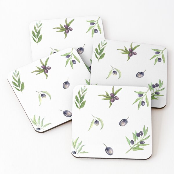 Item preview, Mixed Watercolor Black Olives and Olive Branches Botanical designed and sold by silviaol.