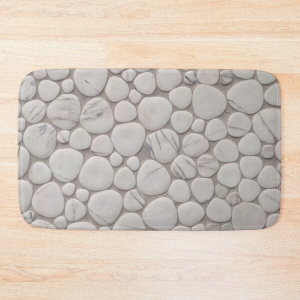 Item preview, Beach Stone Pattern with White and Grey Marble Pebbles and Beige Sand designed and sold by PrettyLittlePic.