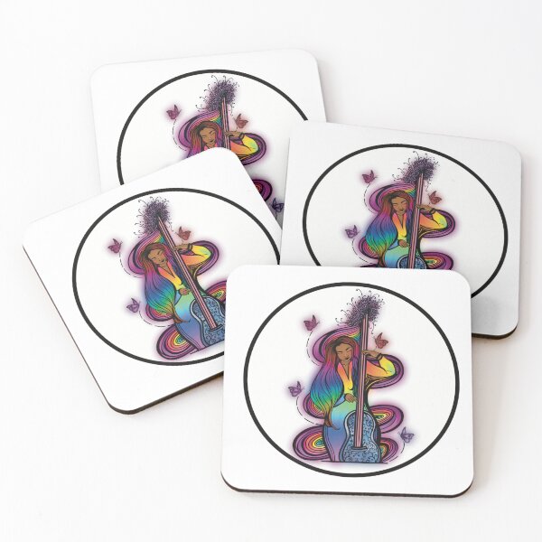 Item preview, Women in Jazz/Music Collection Bassist Sticker White Background designed and sold by SunshineSy.