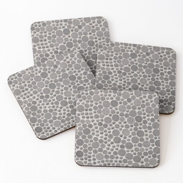 Item preview, Grey Pebbled Stone Polka Dot Pattern  designed and sold by PrettyLittlePic.