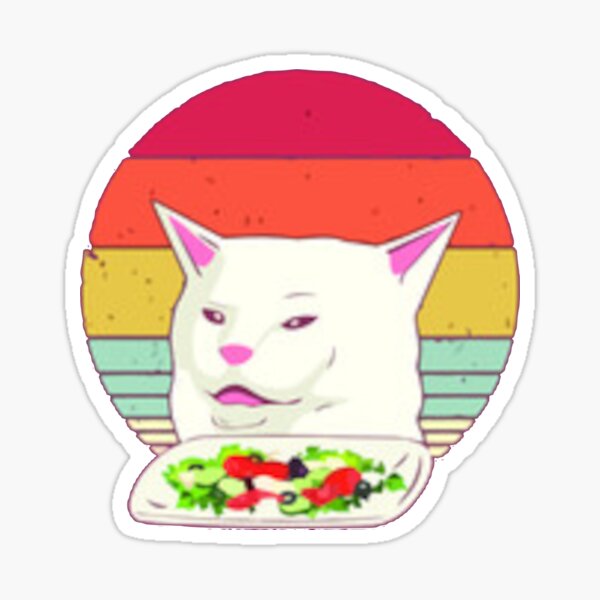 Woman Yelling at Cat: Salad Cat Meme Icon 