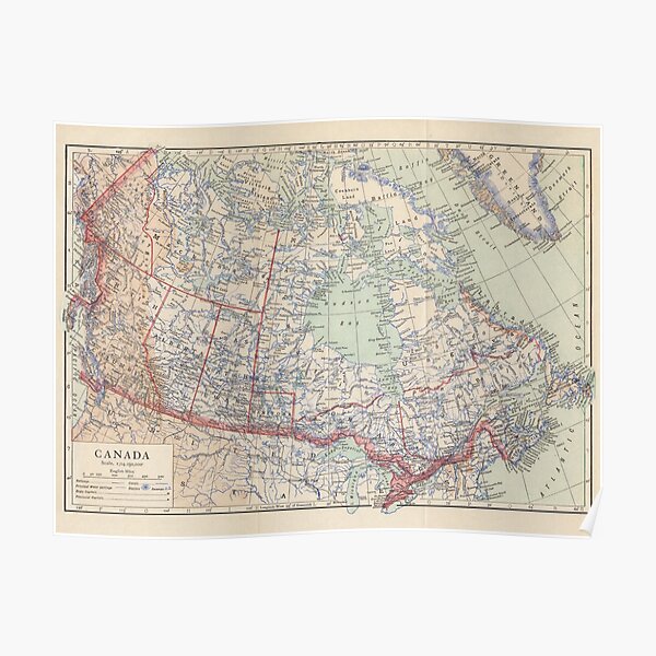 Canada Antique Maps Poster