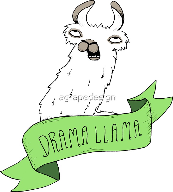 "Drama Llama" Stickers by agrapedesign Redbubble