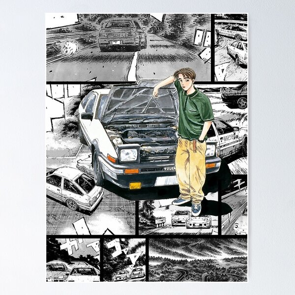 Initial D Anime Takumi Fujiwara Car Poster – Apparel By Enemy