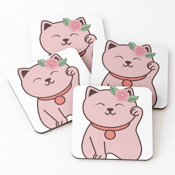 Item preview, Adorable pink kitten with beautiful flower on her head. designed and sold by EMIPRINCESS.