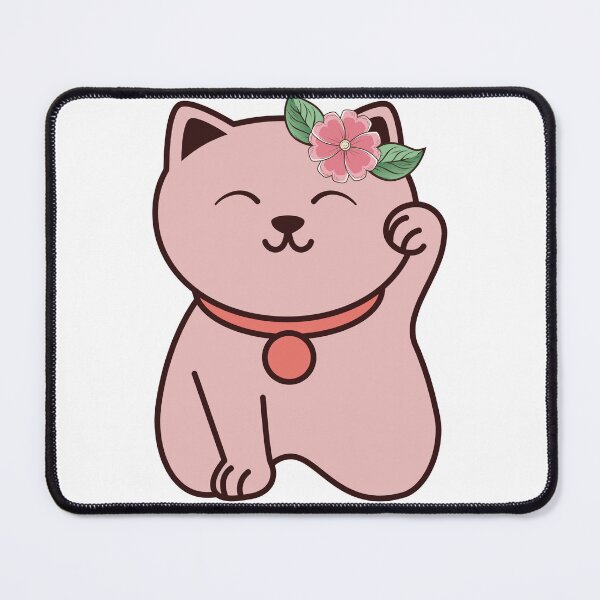 Item preview, Adorable pink kitten with beautiful flower on her head. designed and sold by EMIPRINCESS.
