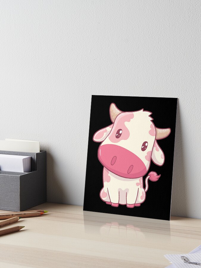 Pink Cow Print | Art Board Print