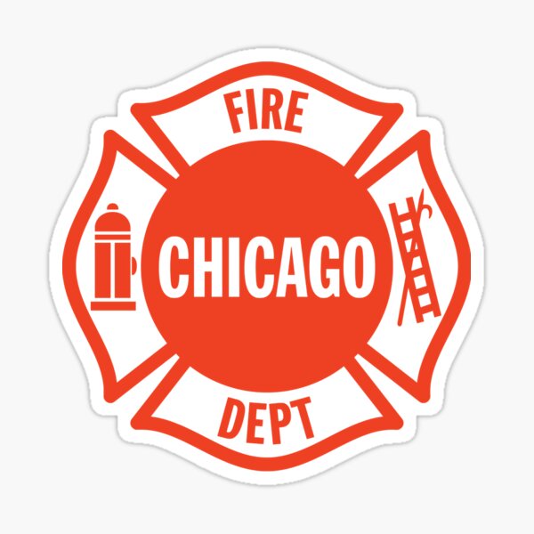 CHICAGO FIRE DEPARTMENT MONOGRAM DECAL STICKER - Holographic, Size 3 -  Chicago Cop Shop