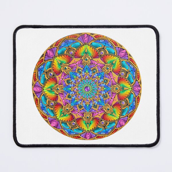 Item preview, Rainbow Dot Mandala Art designed and sold by ThatMandalaShop.