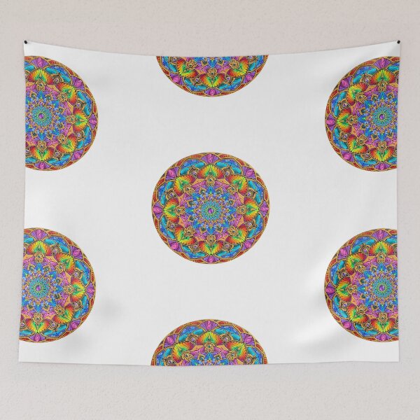 Item preview, Rainbow Dot Mandala Art designed and sold by ThatMandalaShop.