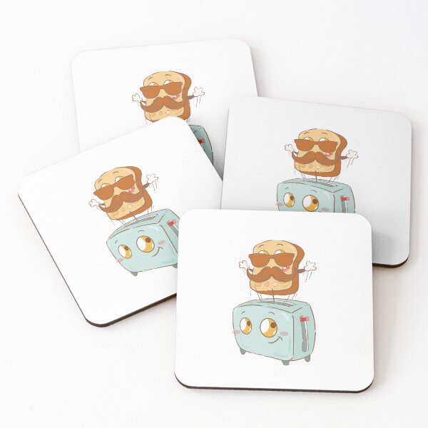 Item preview, Mustache Sunglasses Toast Cartoon Toaster  designed and sold by LADistrictGarb.