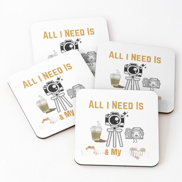 Item preview, All I Need is Coffee and My Camera Funny Photography Quote T-Shirt designed and sold by AppBernard.