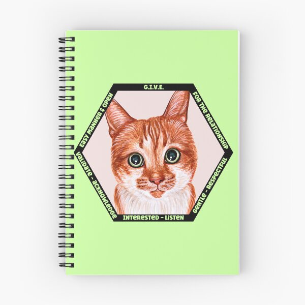 Item preview, Interpersonal Effectiveness: GIVE. The Therapeutic Cat Hexagon Collection, representing strength and wisdom. designed and sold by Orianah.
