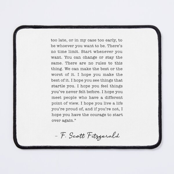 Item preview, Life quote,  F Scott Fitzgerald Quote,  For What It s Worth designed and sold by corbrand.