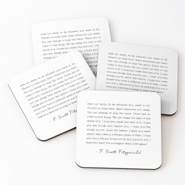 Item preview, Life quote,  F Scott Fitzgerald Quote,  For What It s Worth designed and sold by corbrand.