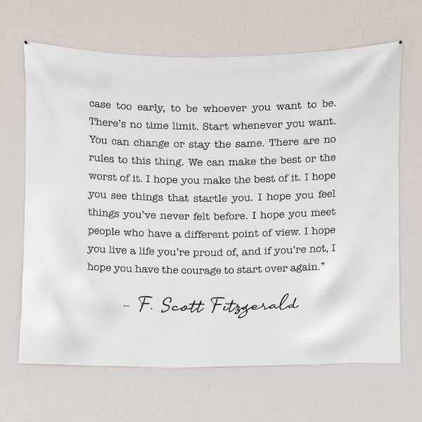 Item preview, Life quote,  F Scott Fitzgerald Quote,  For What It s Worth designed and sold by corbrand.