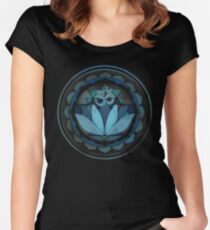 Buddhist lotus yoga sanskrit om Women's Fitted Scoop T-Shirt