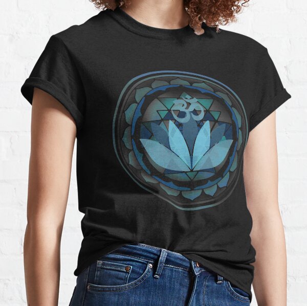 Buddhist lotus yoga sanskrit om Classic T-Shirt